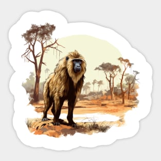 Baboon Sticker